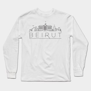 Beirut Minimal Skyline Long Sleeve T-Shirt